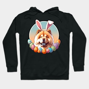 Chow Chow with Bunny Ears Welcomes Easter Joy Hoodie